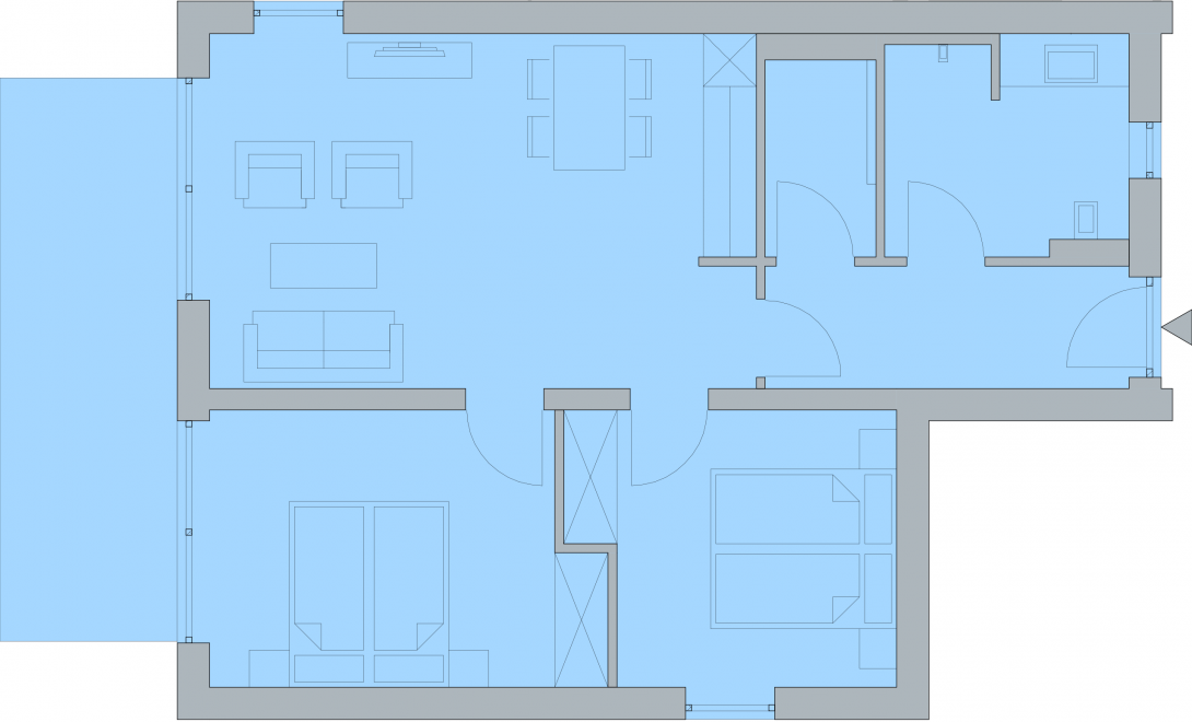 Grundriss Zeitlos Fewo 1