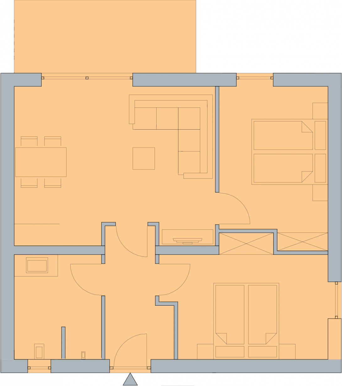 Grundriss Zeitlos FeWo 3