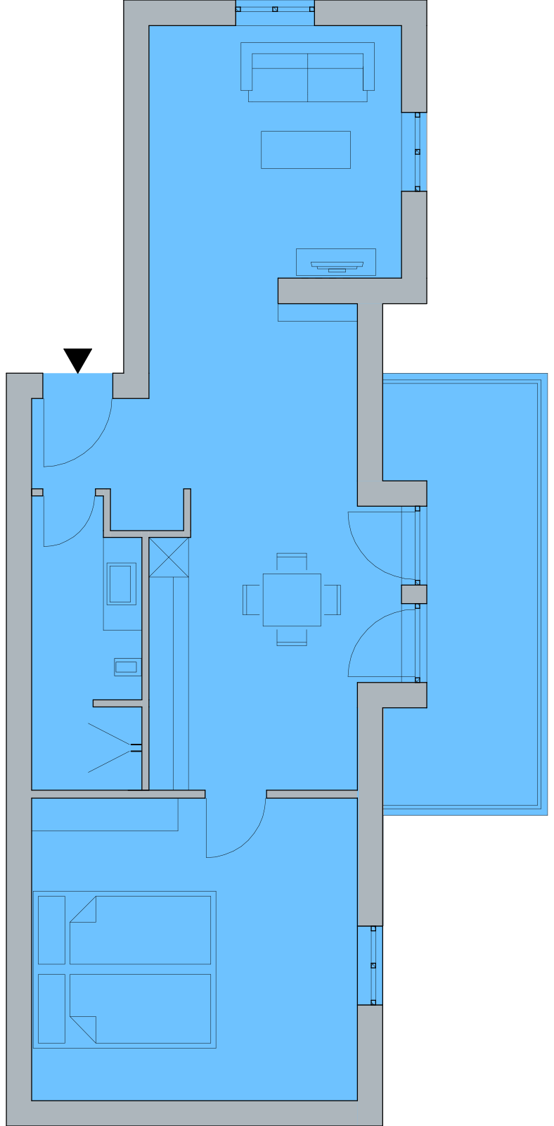 Grundriss Insel FeWo4