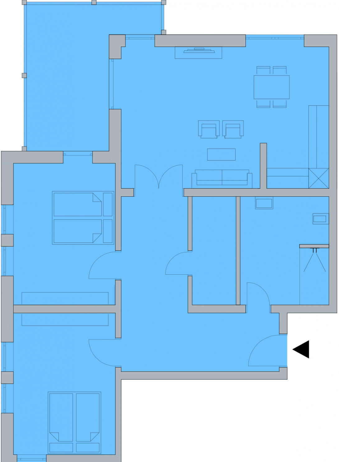 Grundriss Standvilla FeWo 1